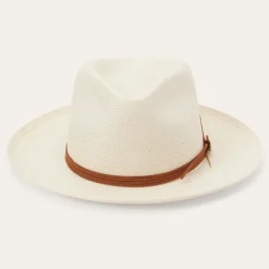 Stetson Tallahassee Shantung Straw Fedora Natural Hot