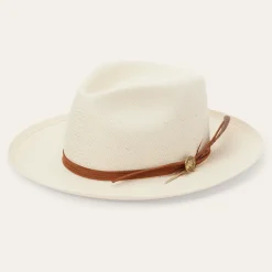 Stetson Tallahassee Shantung Straw Fedora Natural Hot