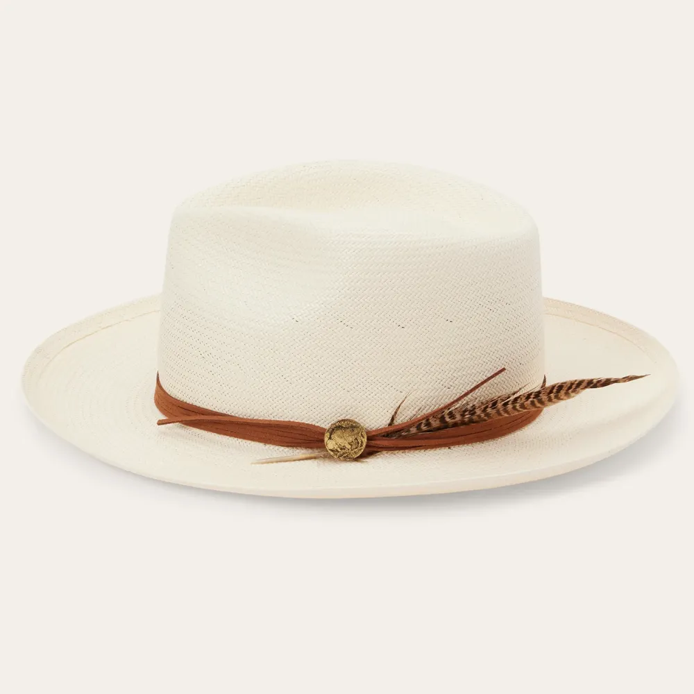 Stetson Tallahassee Shantung Straw Fedora Natural Sale