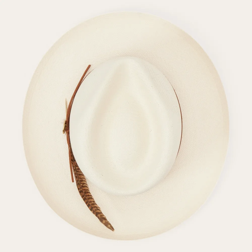 Stetson Tallahassee Shantung Straw Fedora Natural Sale