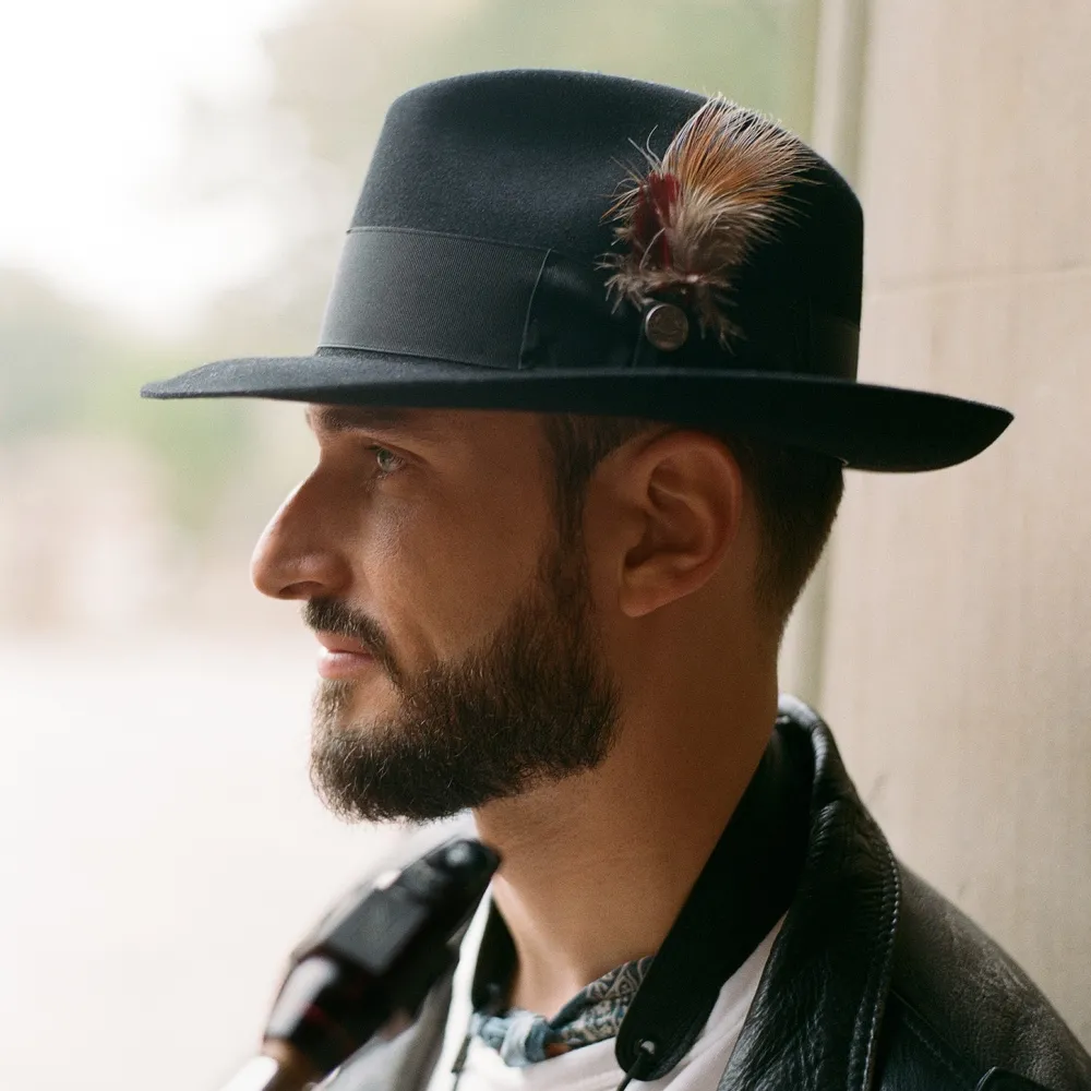 Stetson Temple Fedora Navy New