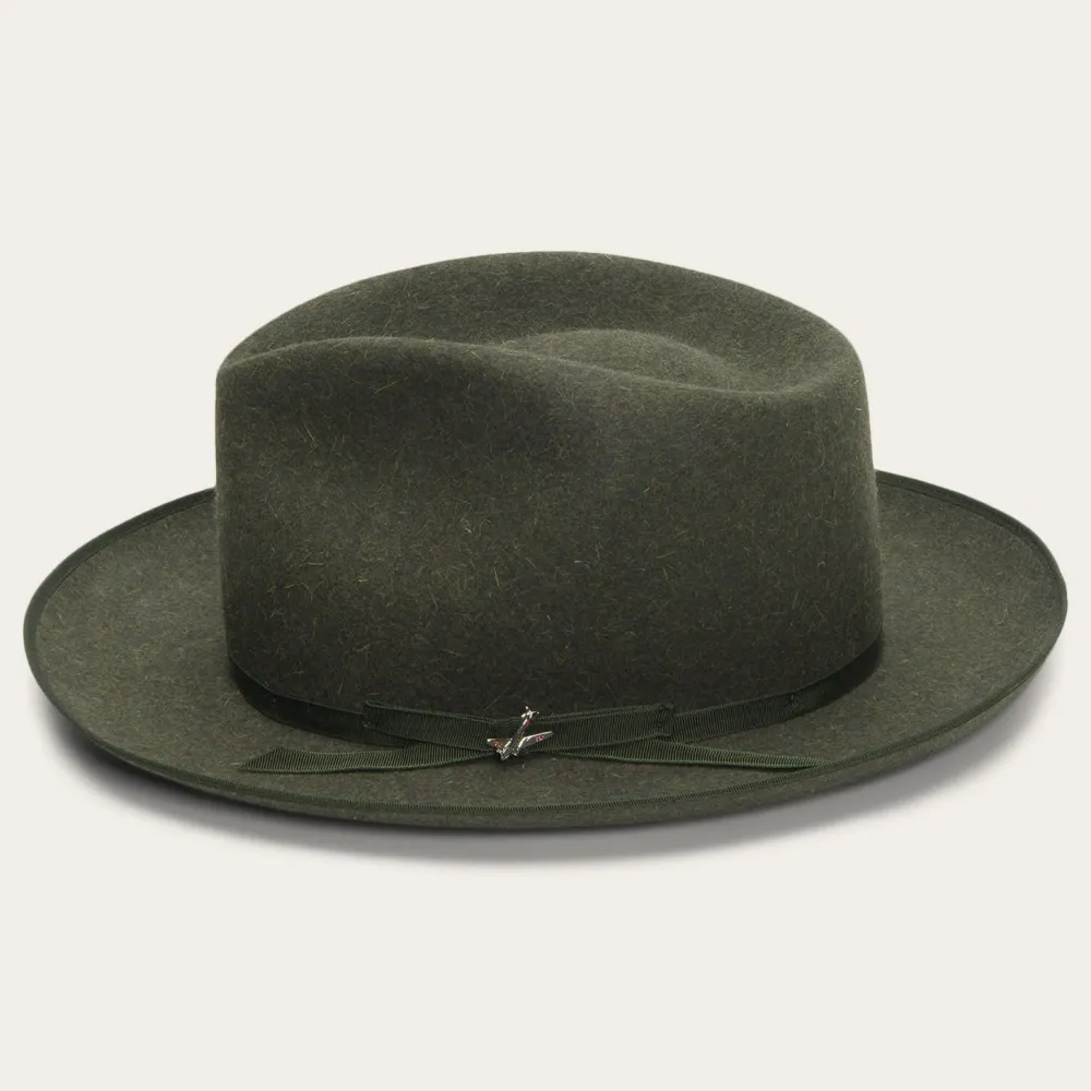 Stetson The Ultralight Stratoliner Fedora Olive Mix New