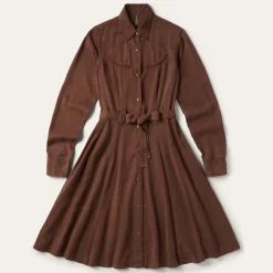 Stetson Tobacco Tencel Western Dress Brown New