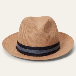 Stetson Triad Straw Fedora Turquoise Hot
