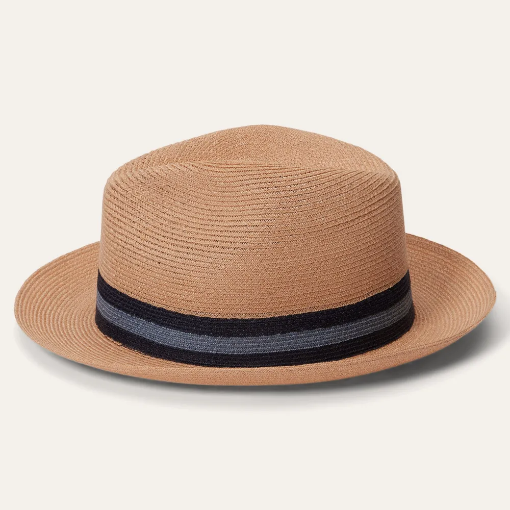 Stetson Triad Straw Fedora Turquoise Hot