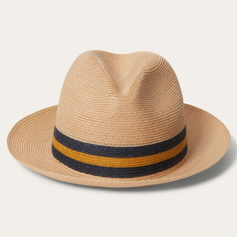 Stetson Triad Straw Fedora Mustard Clearance