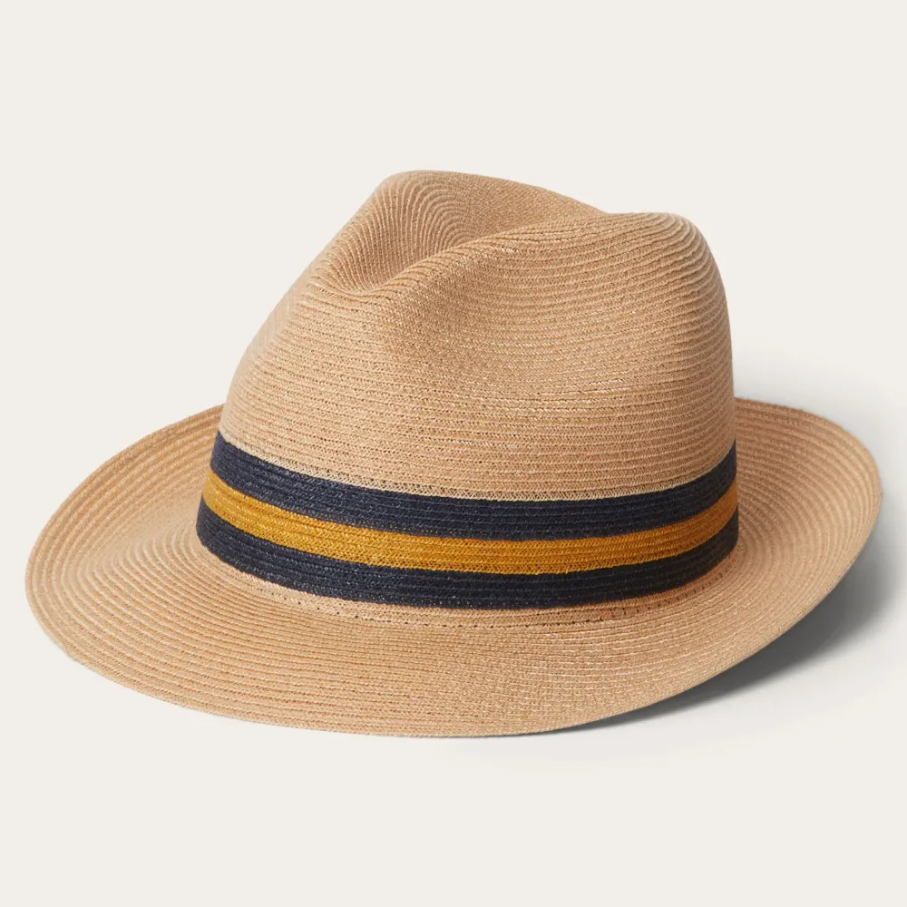 Stetson Triad Straw Fedora Mustard Discount