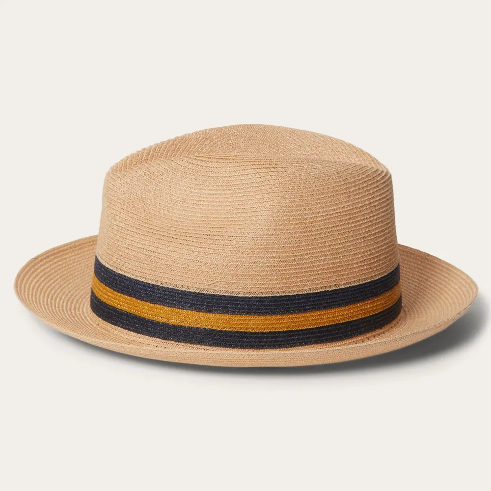 Stetson Triad Straw Fedora Mustard Discount
