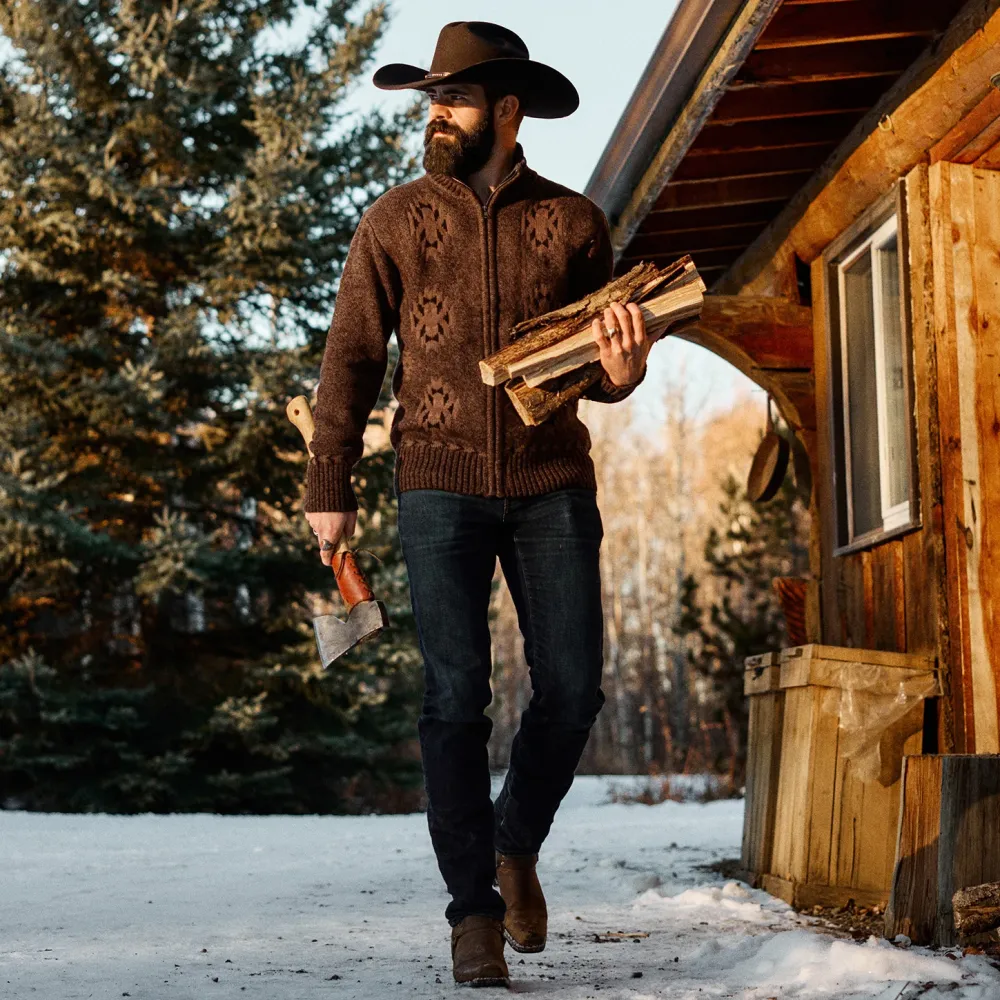 Stetson Vertical Aztec Cardigan Brown Sale