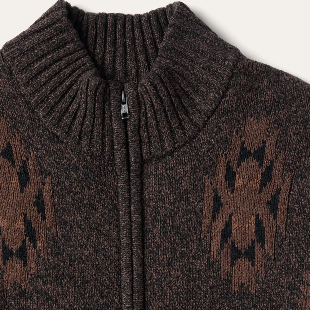 Stetson Vertical Aztec Cardigan Brown Outlet