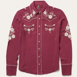 Stetson Classic Western Snap Blouse Wine Outlet