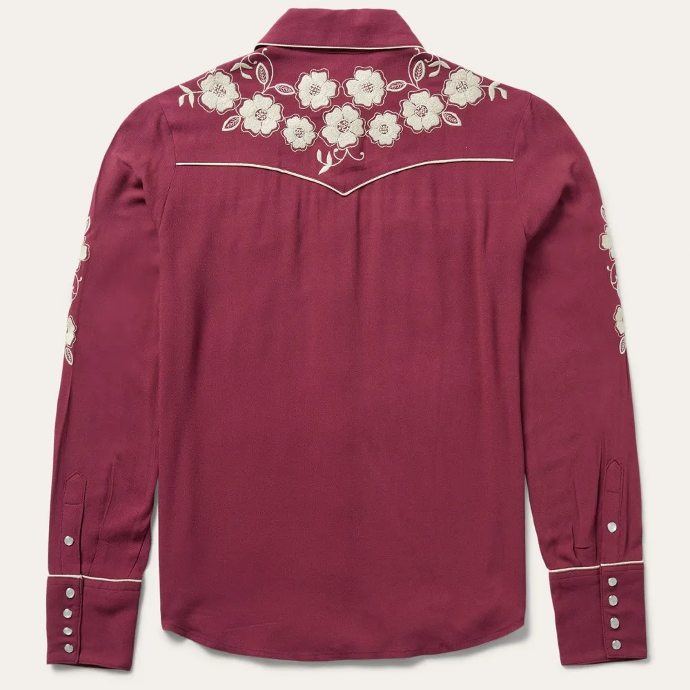 Stetson Classic Western Snap Blouse Wine Outlet