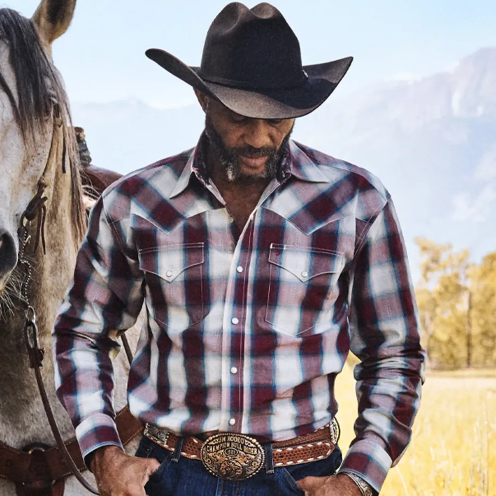 Stetson Plaid Shirt Wine Clearance