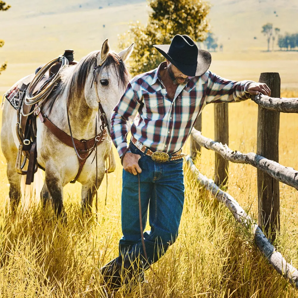 Stetson Plaid Shirt Wine Clearance
