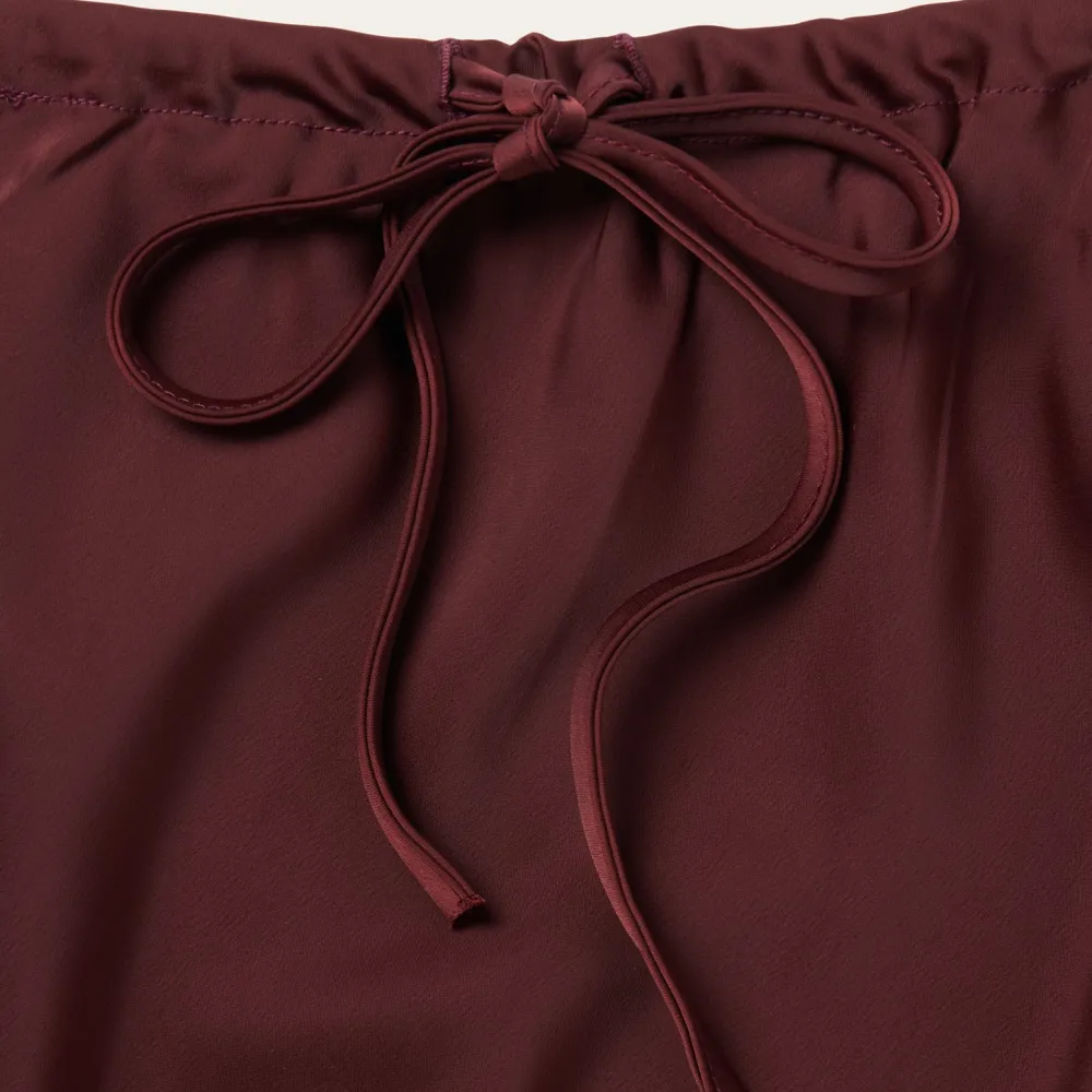 Stetson Wine Satin Skirt Red New