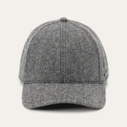 Stetson Wool Herringbone Baseball Cap Anthra Melange Herringbone Online