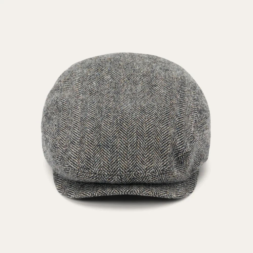Stetson Wool Herringbone Driver Cap Anthra Melange Herringbone Online