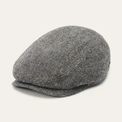 Stetson Wool Herringbone Driver Cap Anthra Melange Herringbone Online