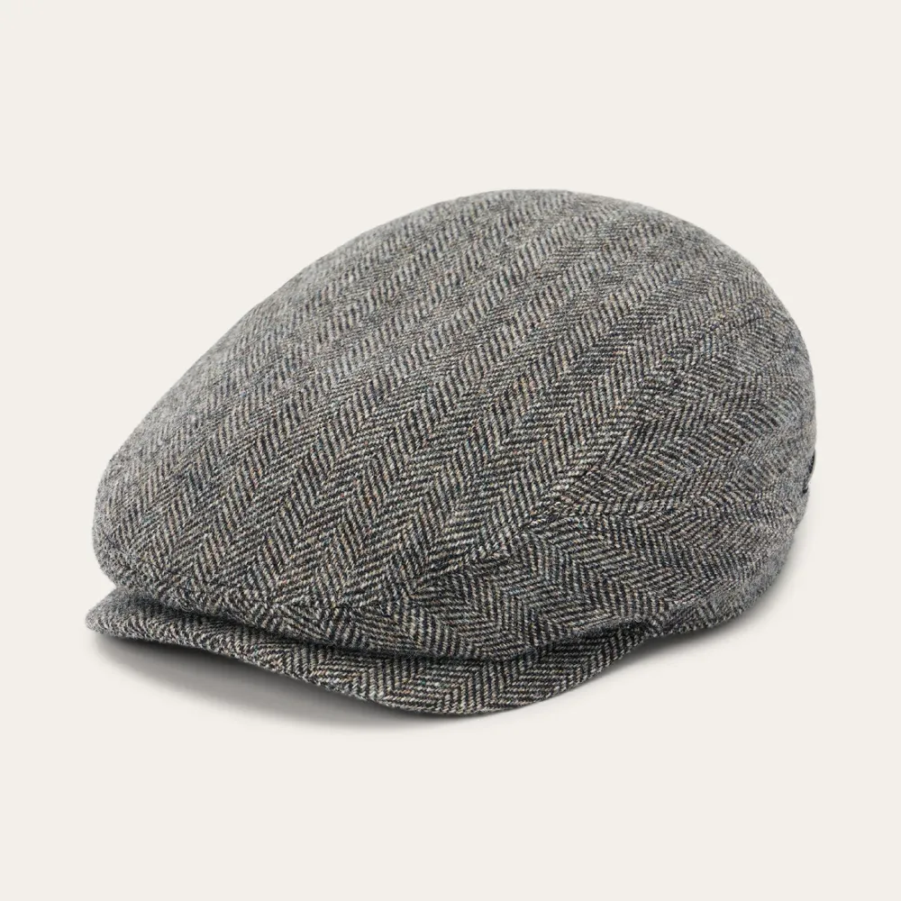 Stetson Wool Herringbone Driver Cap Anthra Melange Herringbone Online