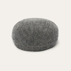 Stetson Wool Herringbone Driver Cap Anthra Melange Herringbone Online