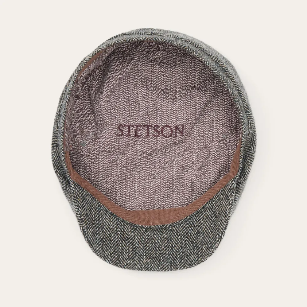 Stetson Wool Herringbone Driver Cap Anthra Melange Herringbone Online