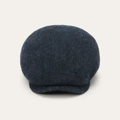 Stetson Wool Herringbone Driver Cap Dark Navy Herringbone Discount