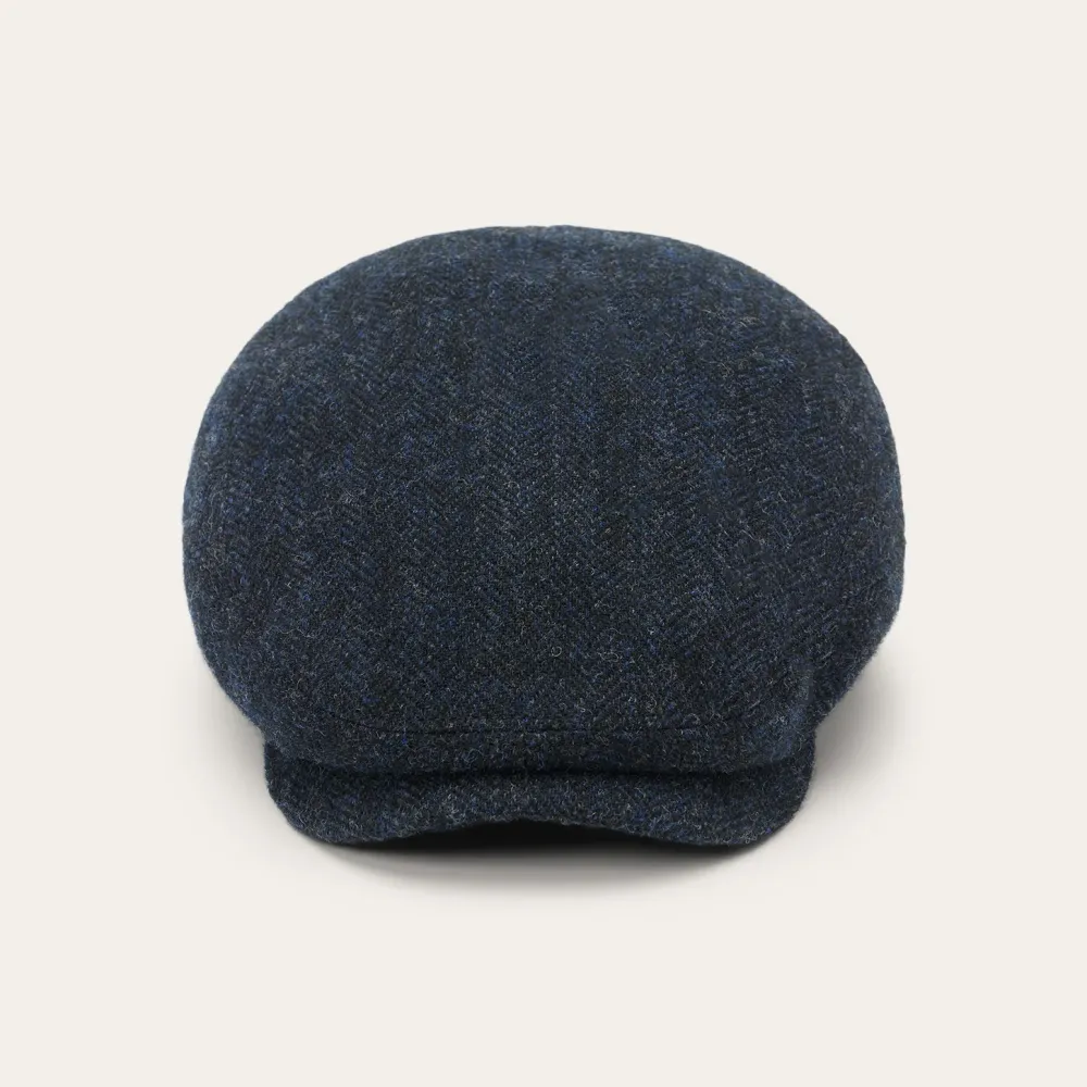 Stetson Wool Herringbone Driver Cap Dark Navy Herringbone Discount
