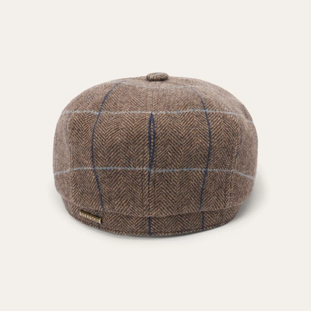 Stetson Wool Herringbone Hatteras Cap Camel Herringbone Clearance