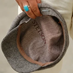 Stetson Wool Herringbone Hatteras Grey Herringbone Discount