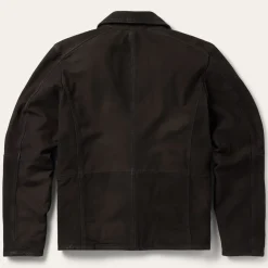 Stetson Zip Front Suede Leather Jacket Brown Outlet
